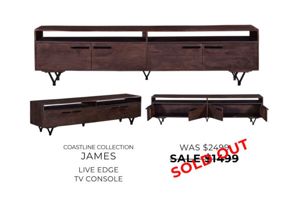 SOLD OUT - James Live Edge TV console from Coastline Collection