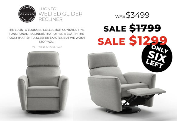 Luonto Welted Glider Recliner - now only $1299