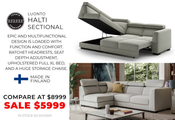 Luonto Halti sectional sofa with storage on sale