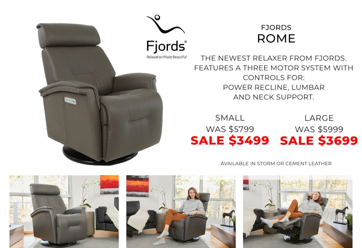Fjords Rome - Power Leather recliner was $5799 now only $3499